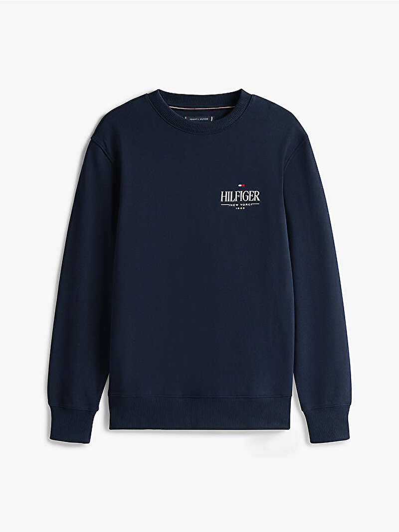 Erkek Hilfiger Stacked Sweatshirt Lacivert MW0MW39376DW5