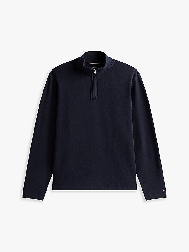 Erkek Cotton Modal Waffle Sweatshirt Lacivert MW0MW39394DW5