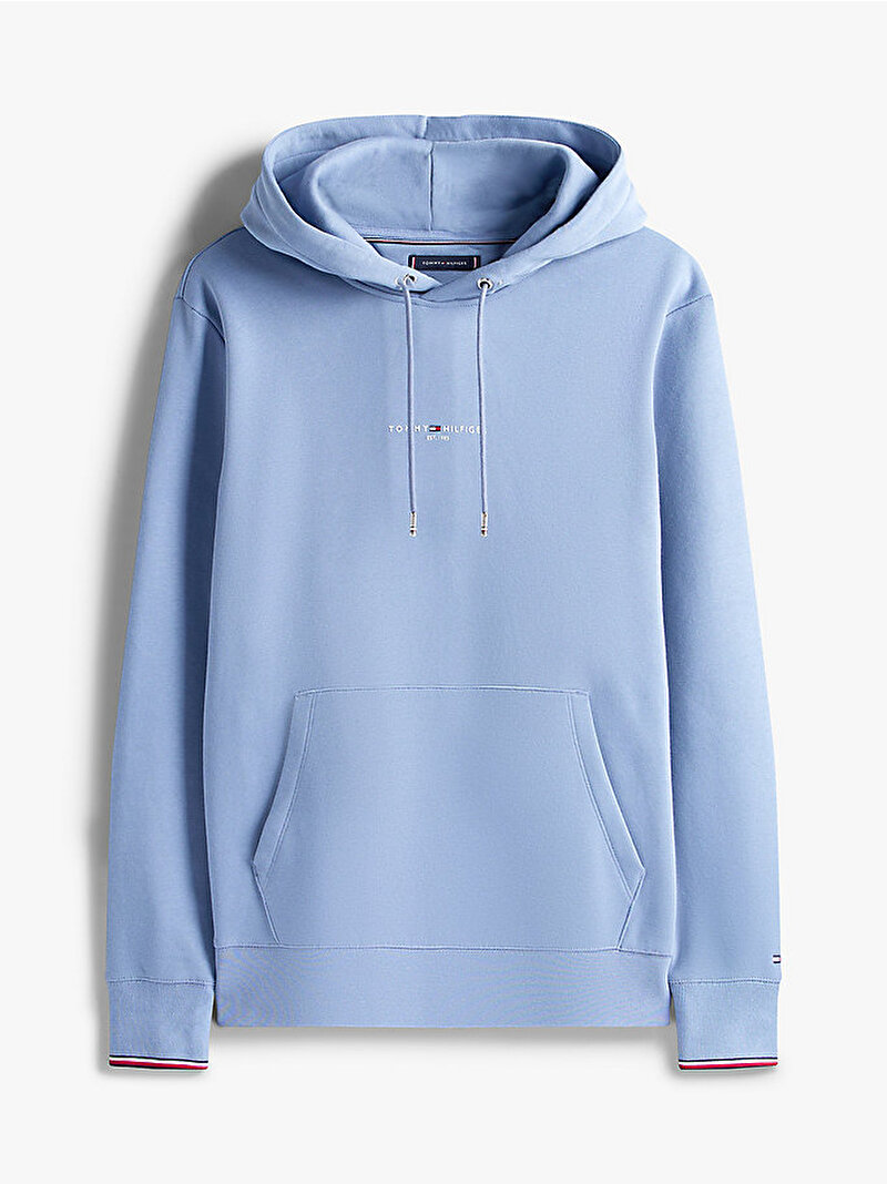Erkek Tommy Logo Tipped Hoodie Mavi  MW0MW32673C2B