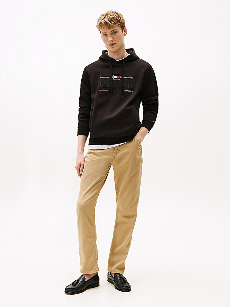 Erkek Icon Hilfiger Hoodie Siyah MW0MW39586BDS