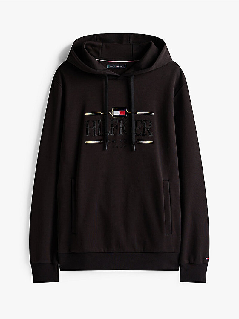 Erkek Icon Hilfiger Hoodie Siyah MW0MW39586BDS