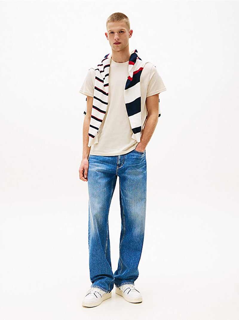 Erkek TJM Slim Essential T-shirt Bej  DM0DM20740ACH