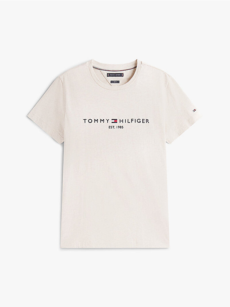 Erkek Tommy Logo T-shirt Beyaz  MW0MW11797HGF