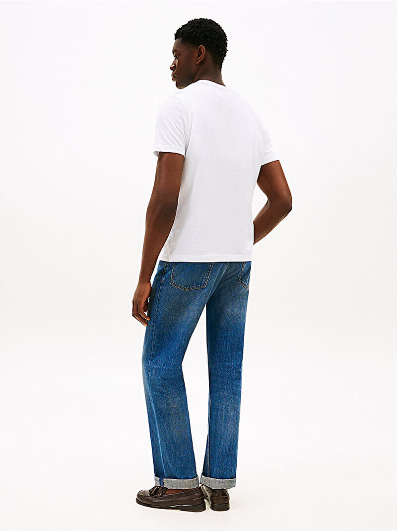 Erkek Hilfiger Stack T-shirt Beyaz MW0MW39355YBR