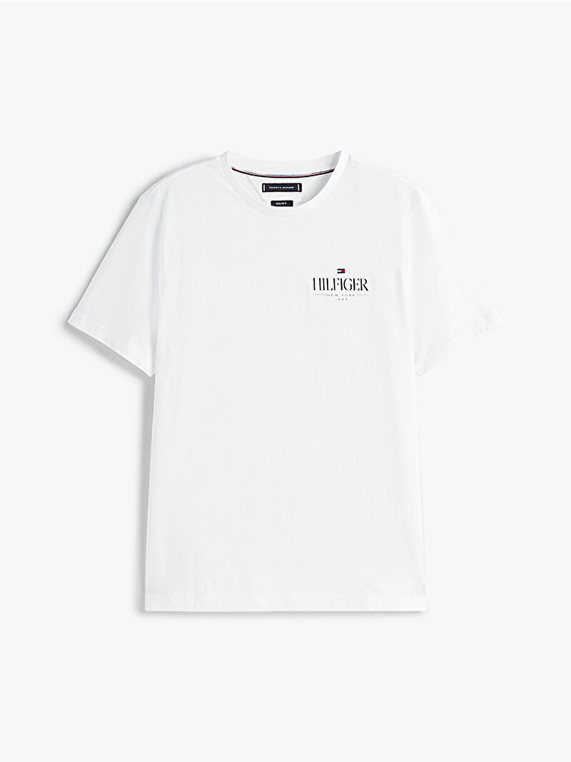 Erkek Hilfiger Stack T-shirt Beyaz MW0MW39355YBR