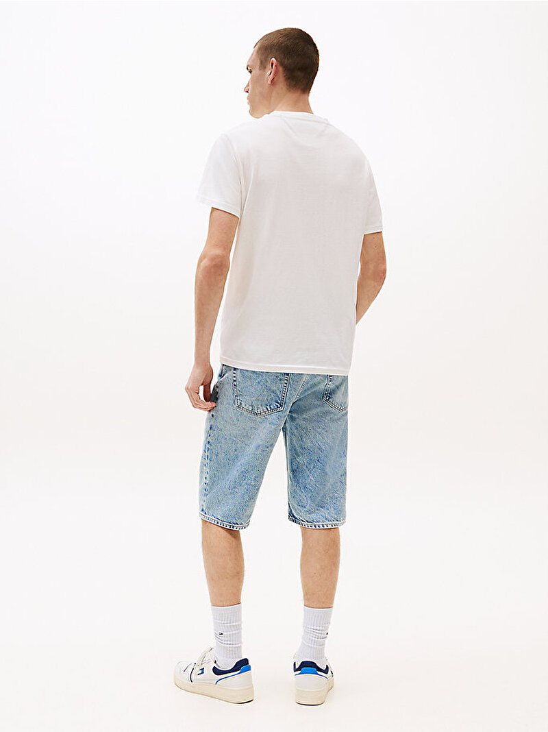 Erkek TJM Slim Stack Logo T-shirt Ekru DM0DM21539YBL