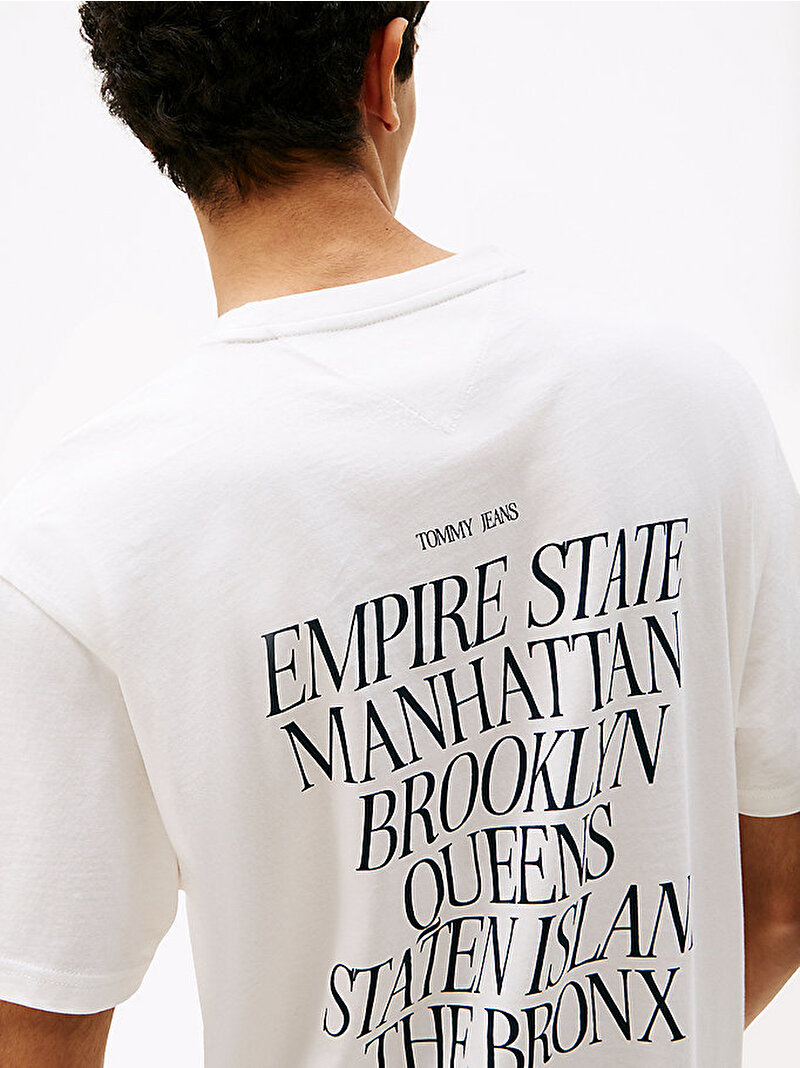 Erkek TJM Relax Boroughs T-shirt Ekru DM0DM21592YBL