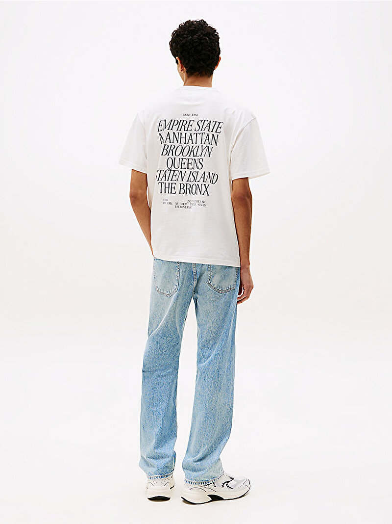 Erkek TJM Relax Boroughs T-shirt Ekru DM0DM21592YBL