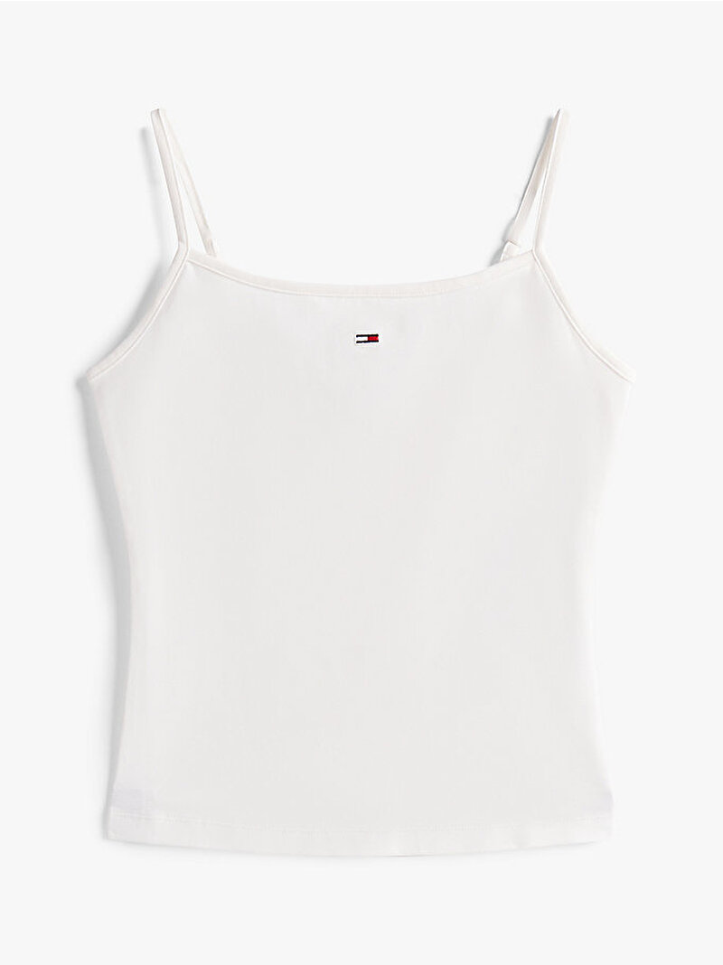 Kadın TJW Essential Strap T-shirt Ekru DW0DW20675YBL