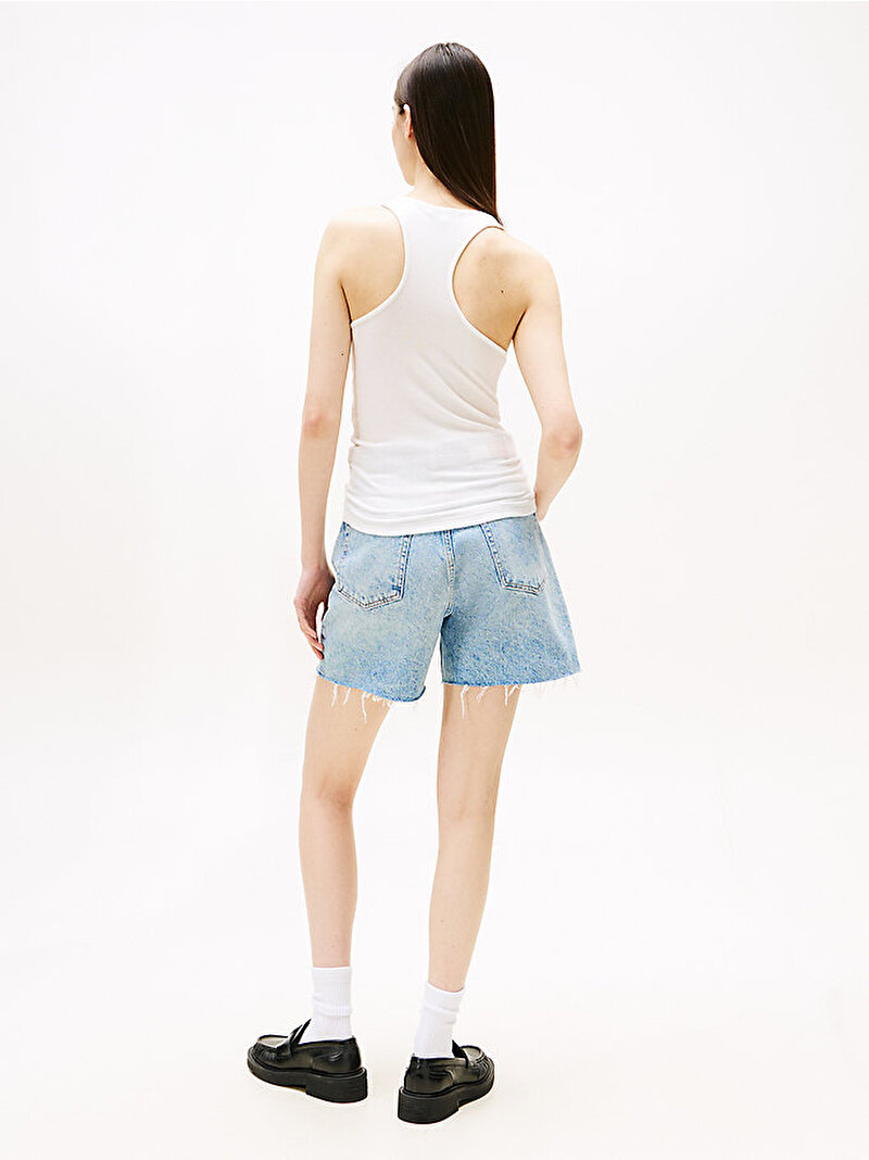 Kadın TJW Regular Soft Rib T-shirt Ekru DW0DW20917YBL