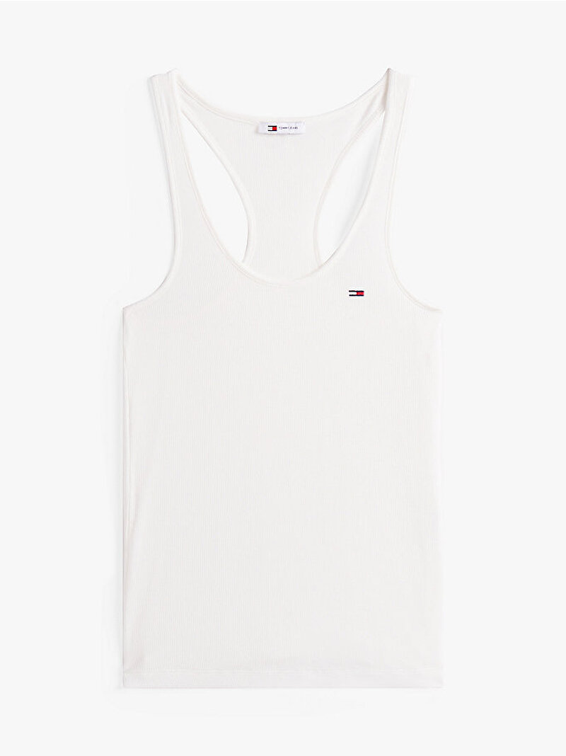 Kadın TJW Regular Soft Rib T-shirt Ekru DW0DW20917YBL