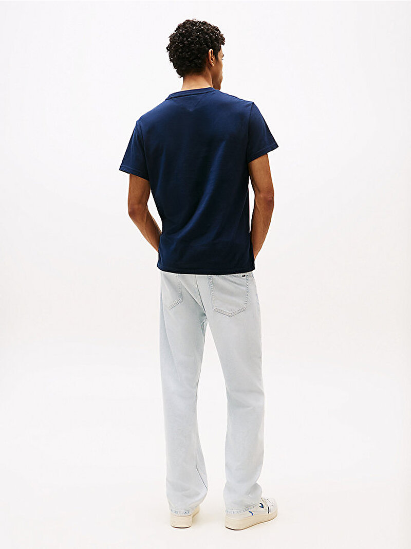 Erkek TJM Slim Pop Color T-shirt Lacivert DM0DM21577C1G