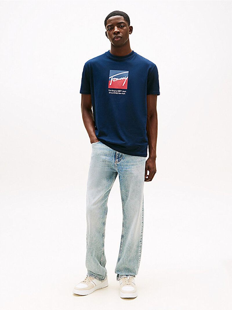 Erkek TJM Regular T-shirt Lacivert DM0DM21940C1G
