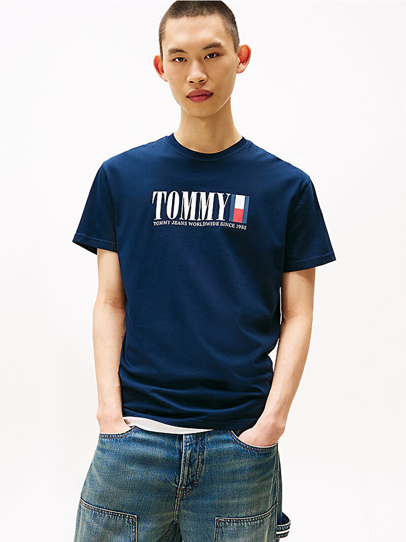 Erkek TJM Regular Tommy T-shirt Lacivert DM0DM21941C1G
