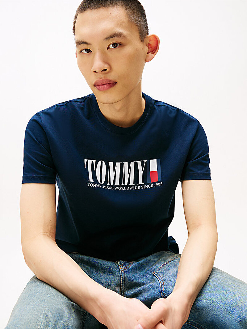 Erkek TJM Regular Tommy T-shirt Lacivert DM0DM21941C1G