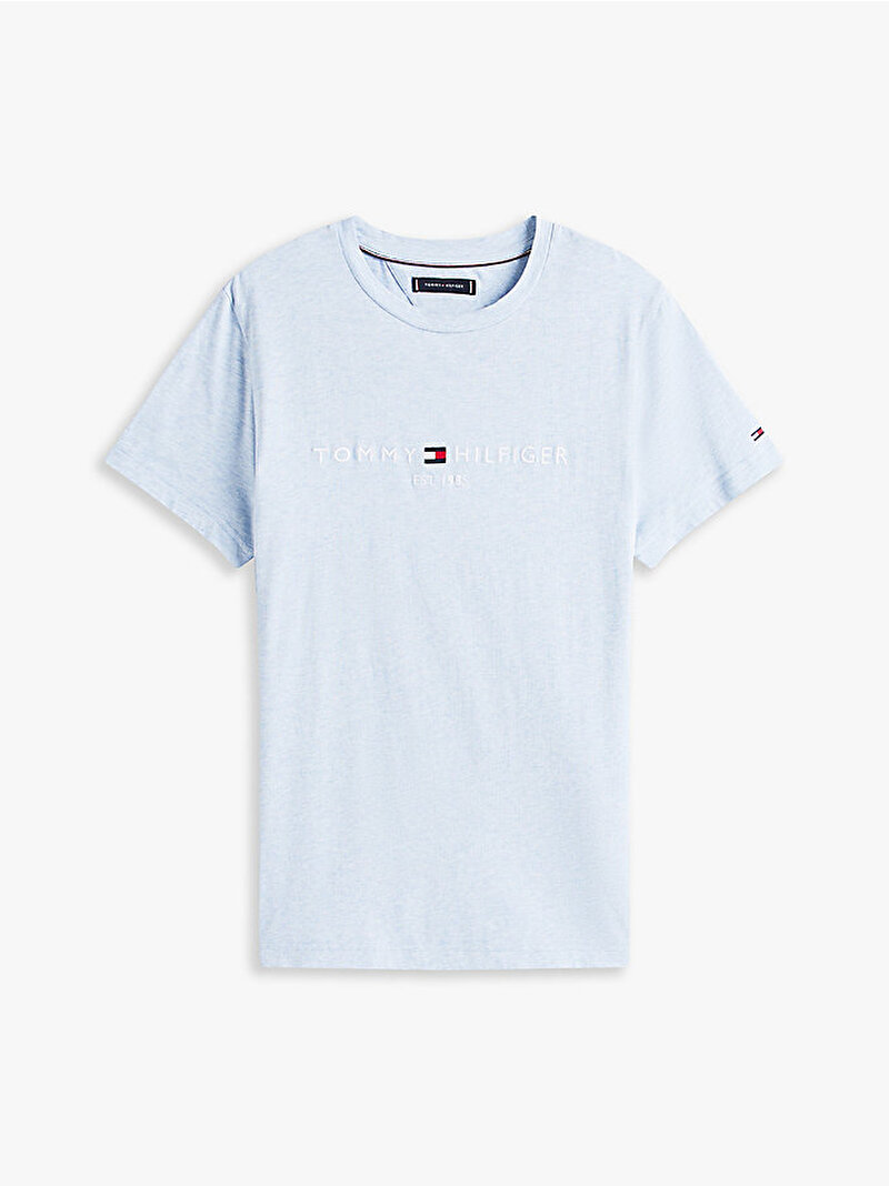 Erkek Tommy Logo T-shirt Mavi  MW0MW11797DS9