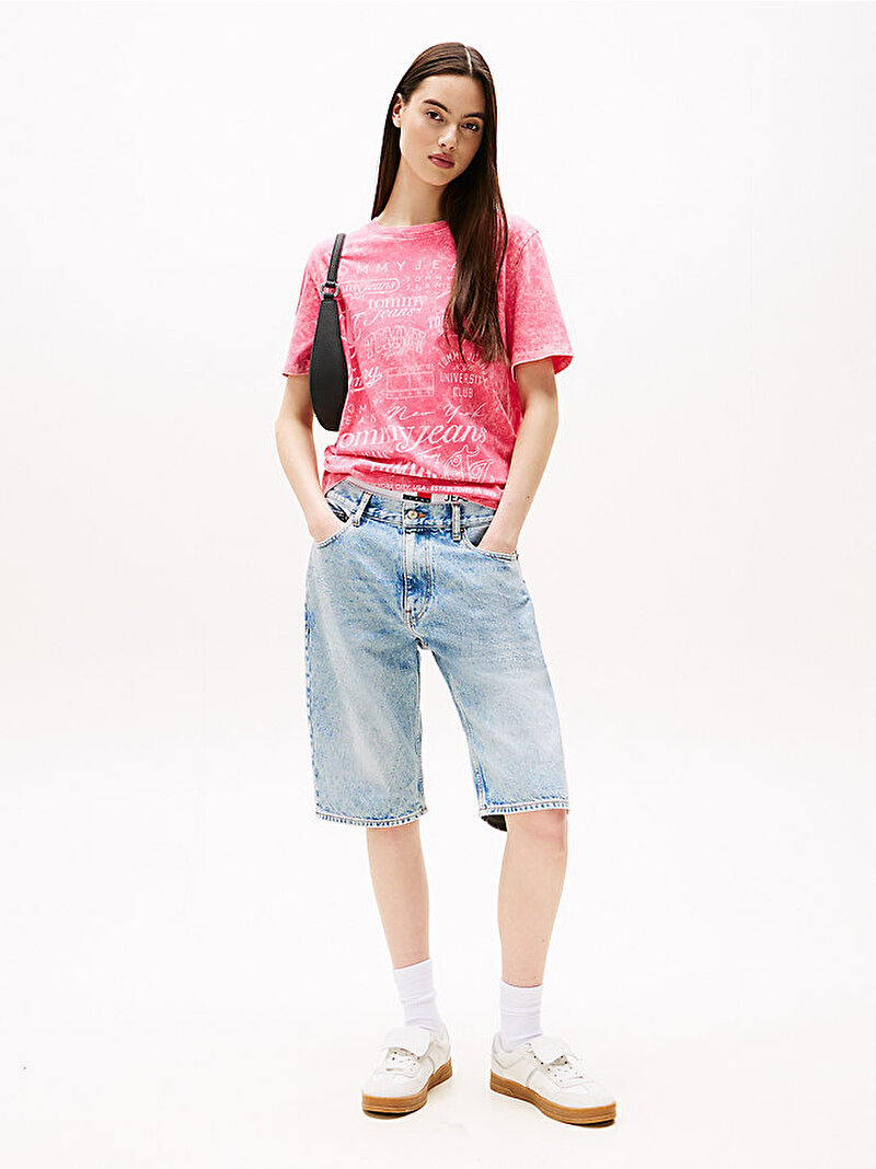 Kadın TJW Relax Multi Brand T-shirt Pembe  DW0DW20923T1I
