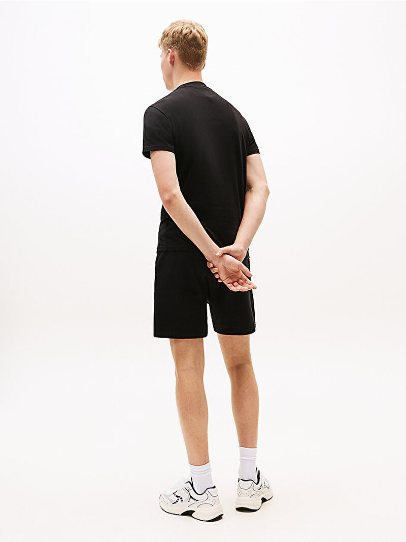 Erkek TJM Slim Stack Logo T-shirt Siyah DM0DM21539BDS