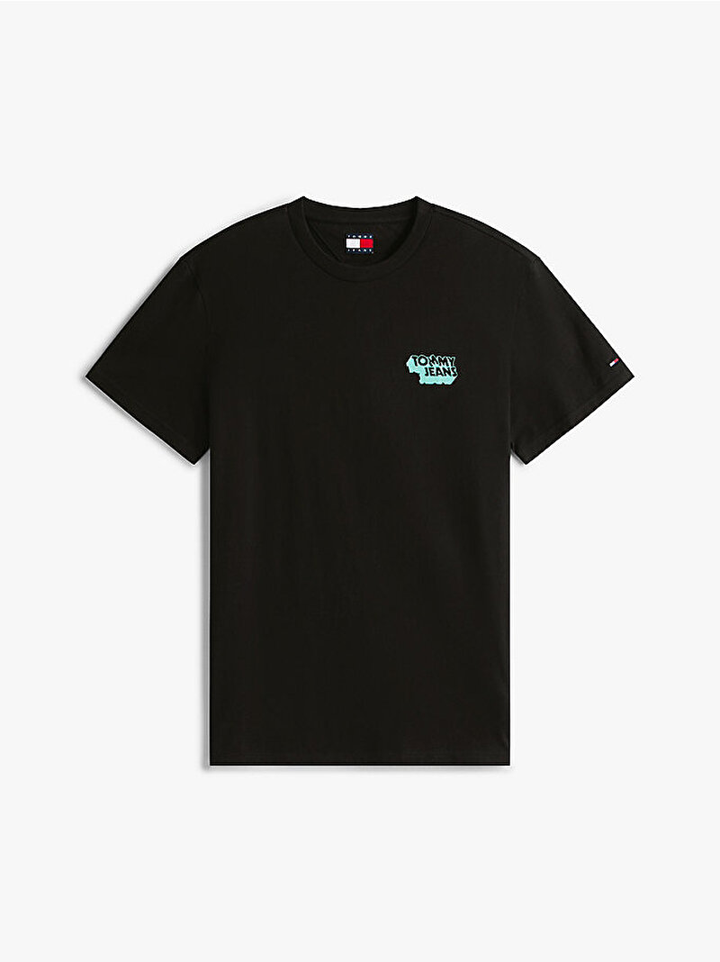 Erkek TJM Slim Stack Logo T-shirt Siyah DM0DM21539BDS