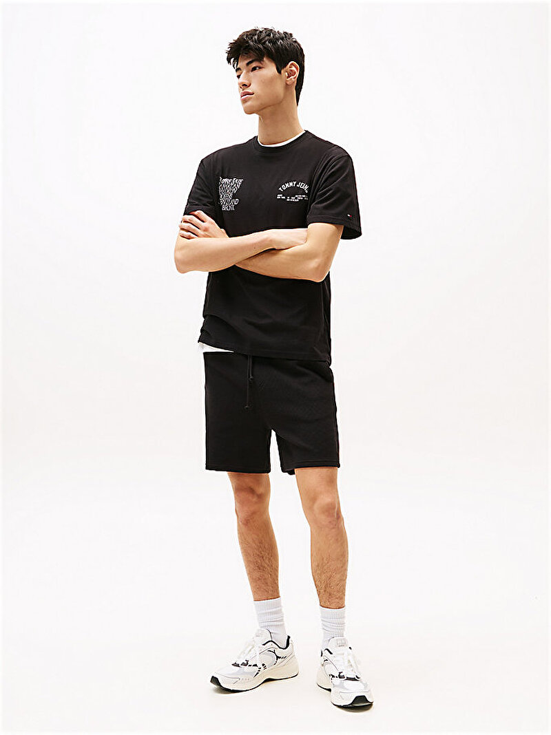 Erkek TJM Relax Boroughs T-shirt Siyah DM0DM21592BDS