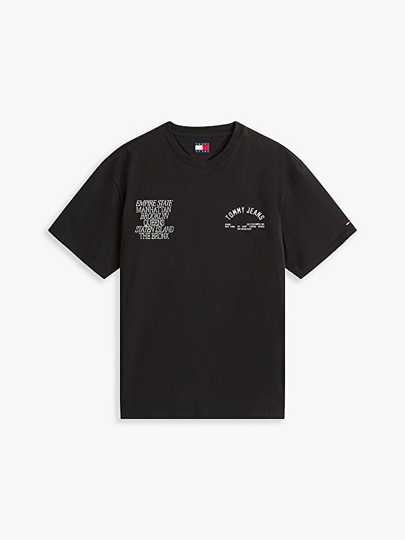 Erkek TJM Relax Boroughs T-shirt Siyah DM0DM21592BDS