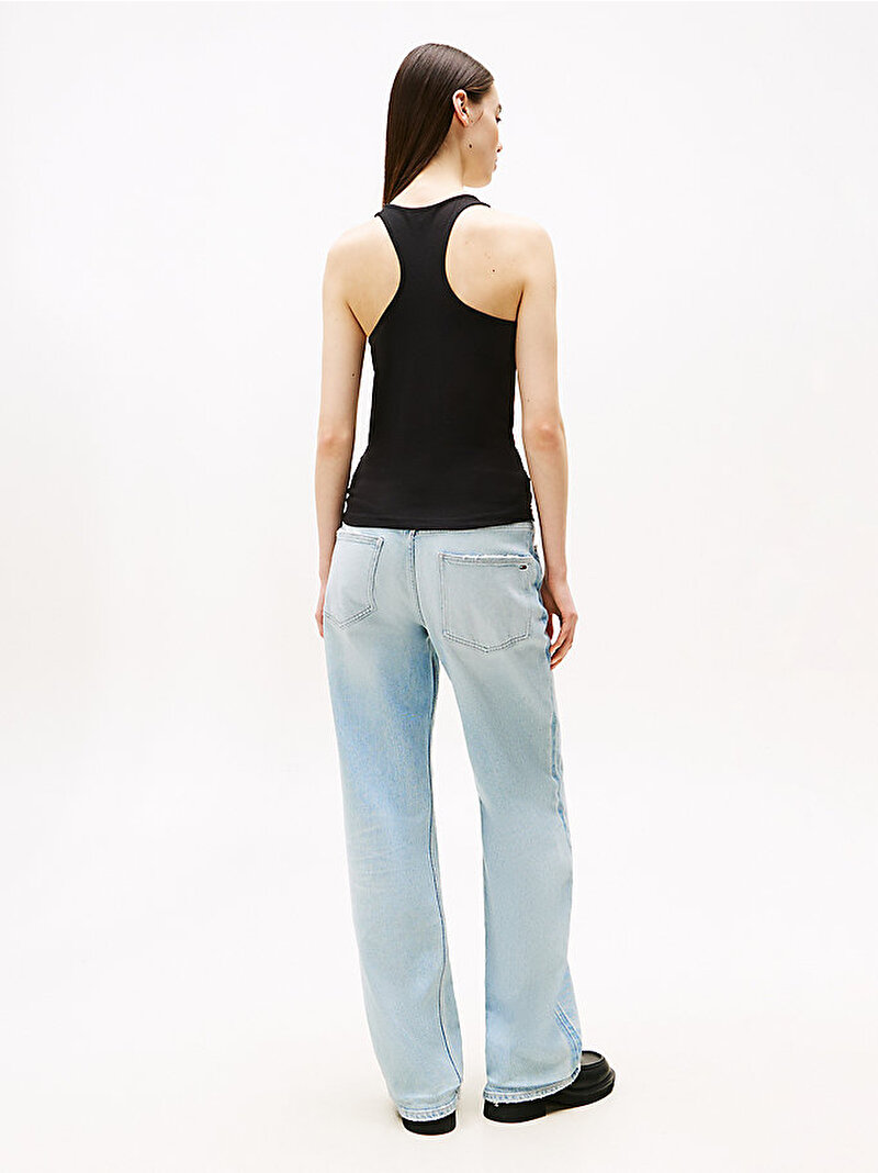 Kadın TJW Regular Soft Rib T-shirt Siyah DW0DW20917BDS