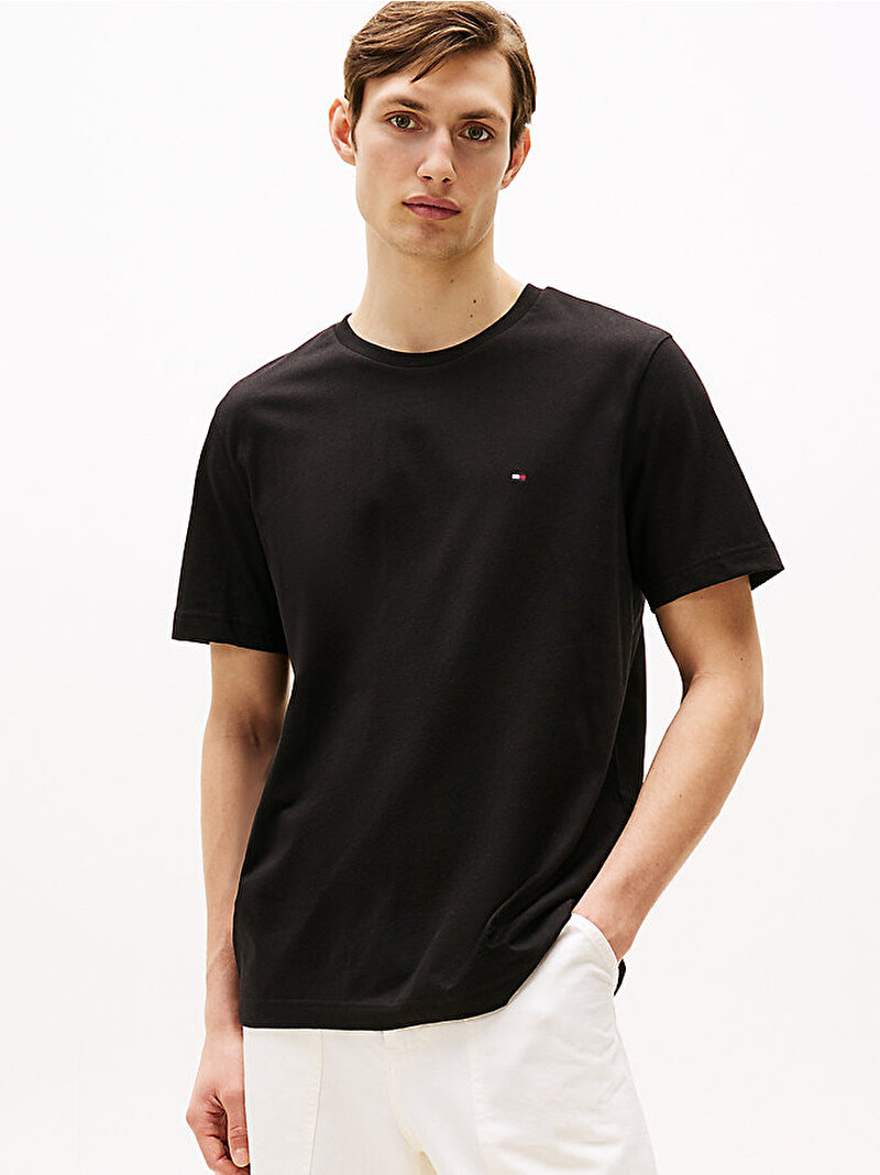 Erkek Esssential Regular T-shirt Siyah MW0MW37267BDS