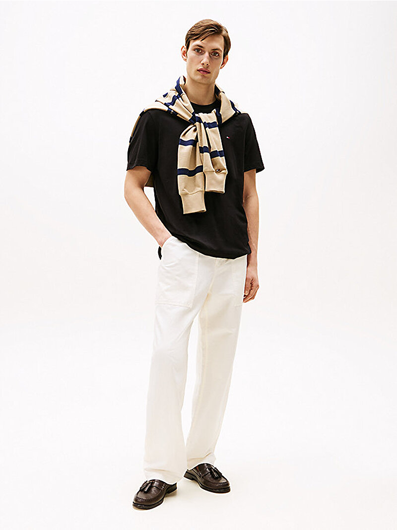 Erkek Esssential Regular T-shirt Siyah MW0MW37267BDS