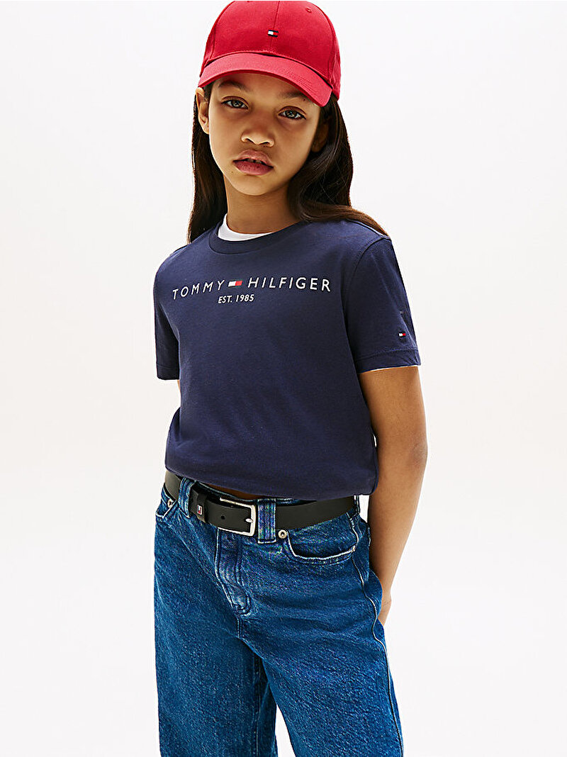 Çocuk Unisex Essential Logo T-shirt Lacivert KS0KS00210C87