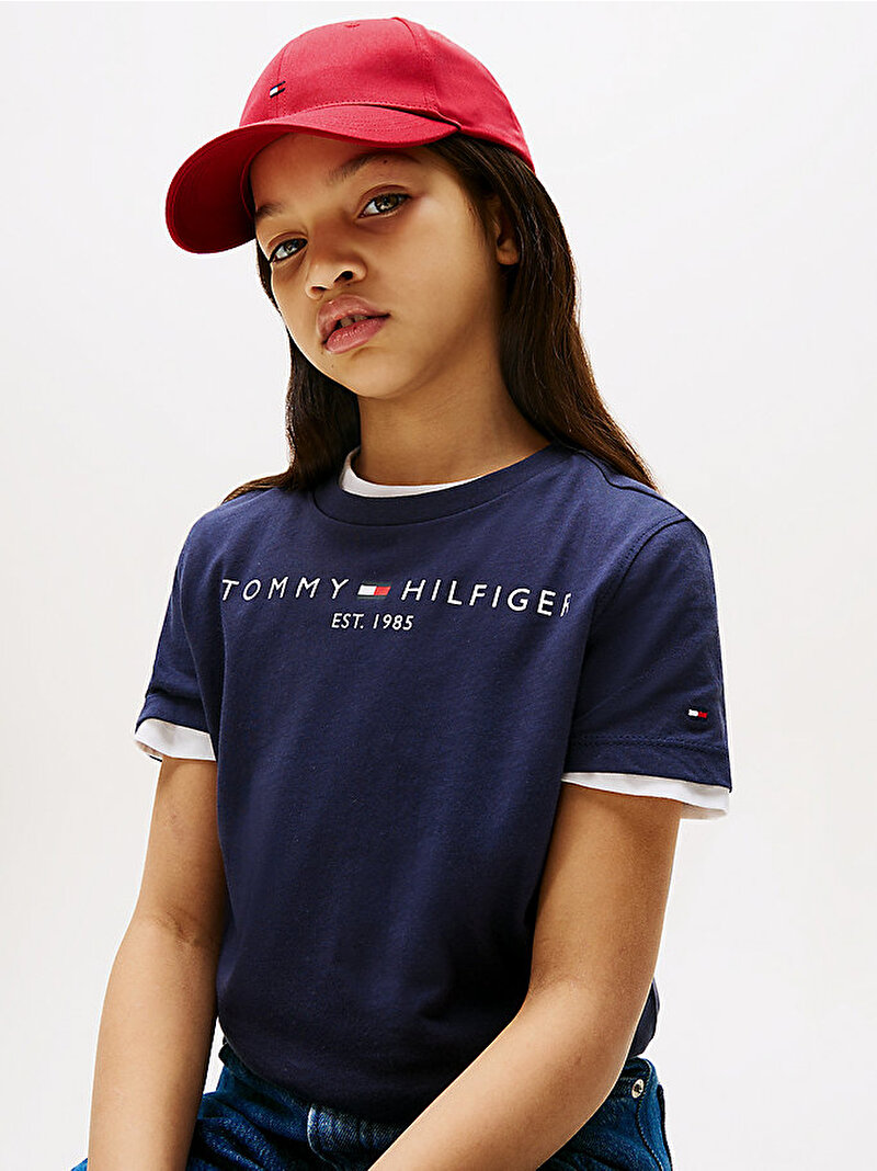 Çocuk Unisex Essential Logo T-shirt Lacivert KS0KS00210C87