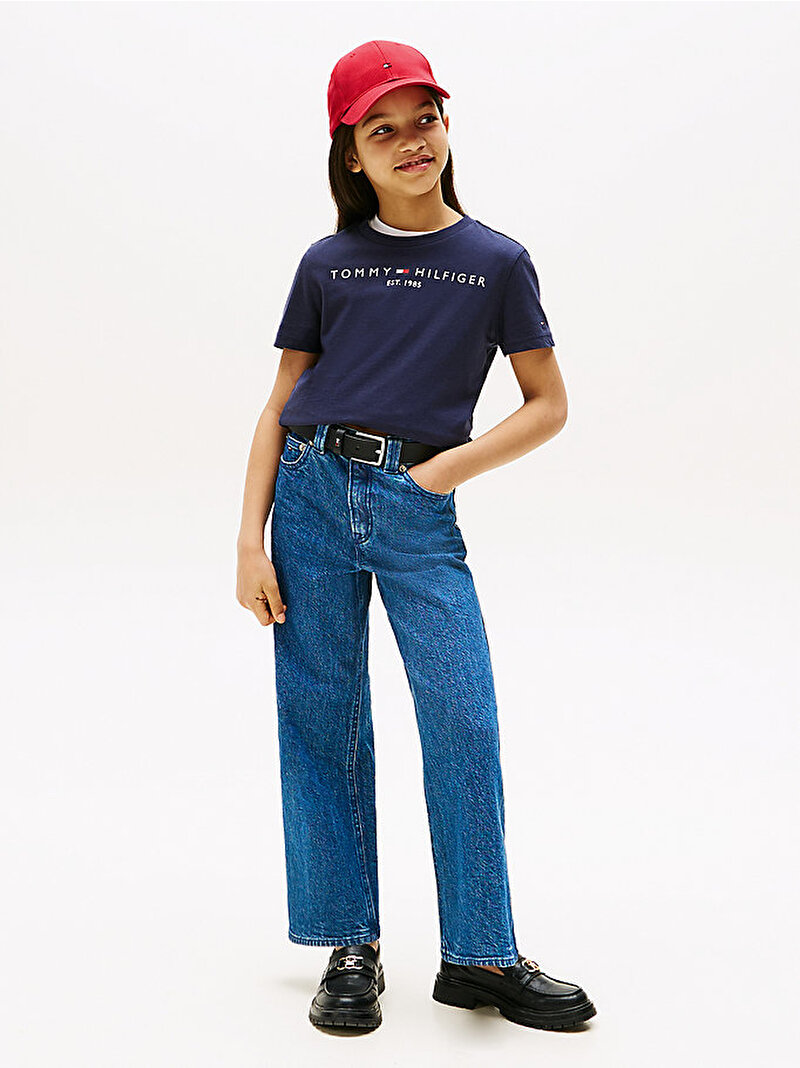Çocuk Unisex Essential Logo T-shirt Lacivert KS0KS00210C87
