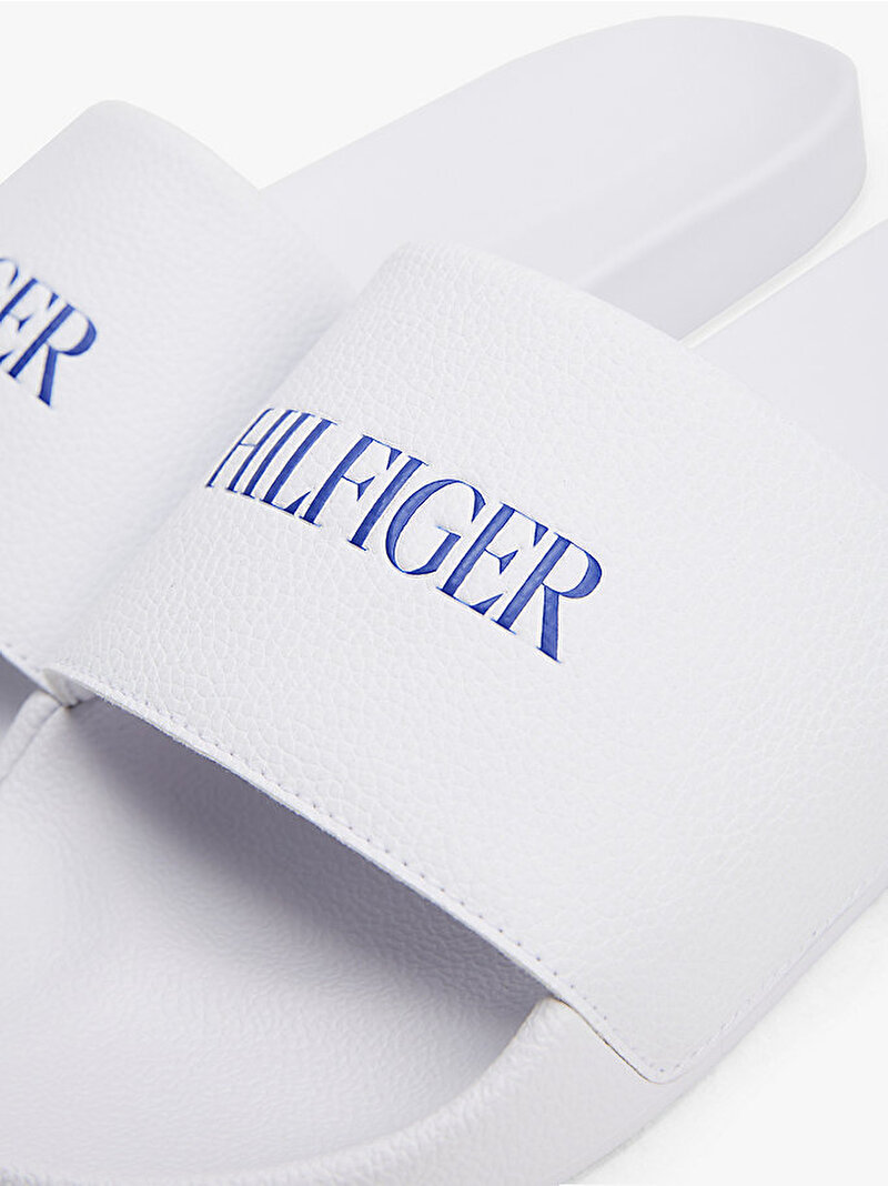 Erkek Hilfiger Print Terlik Beyaz  FM0FM05505YBS