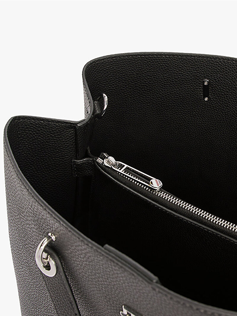 Kadın TH Emblem Satchel Çanta Siyah AW0AW15177BDS