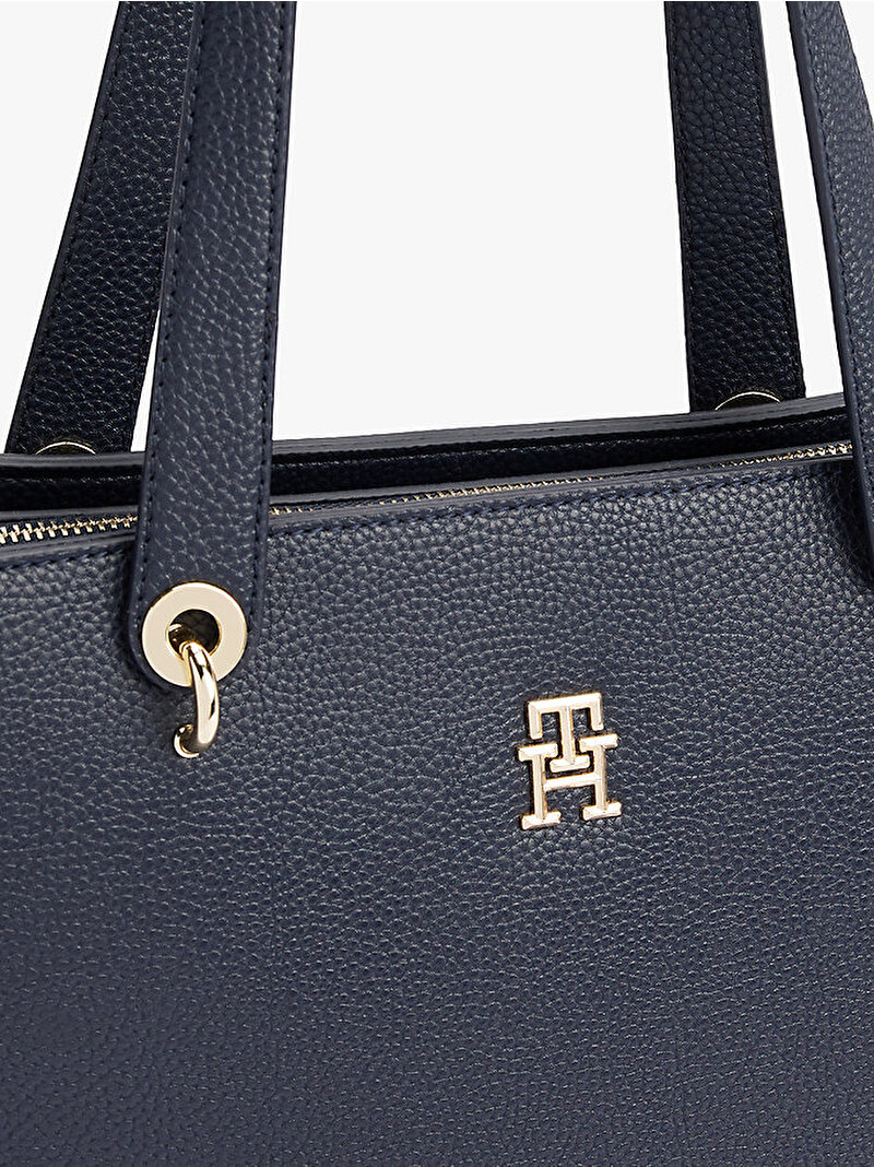 Kadın TH Emblem Tote Çanta Lacivert AW0AW15178DW6