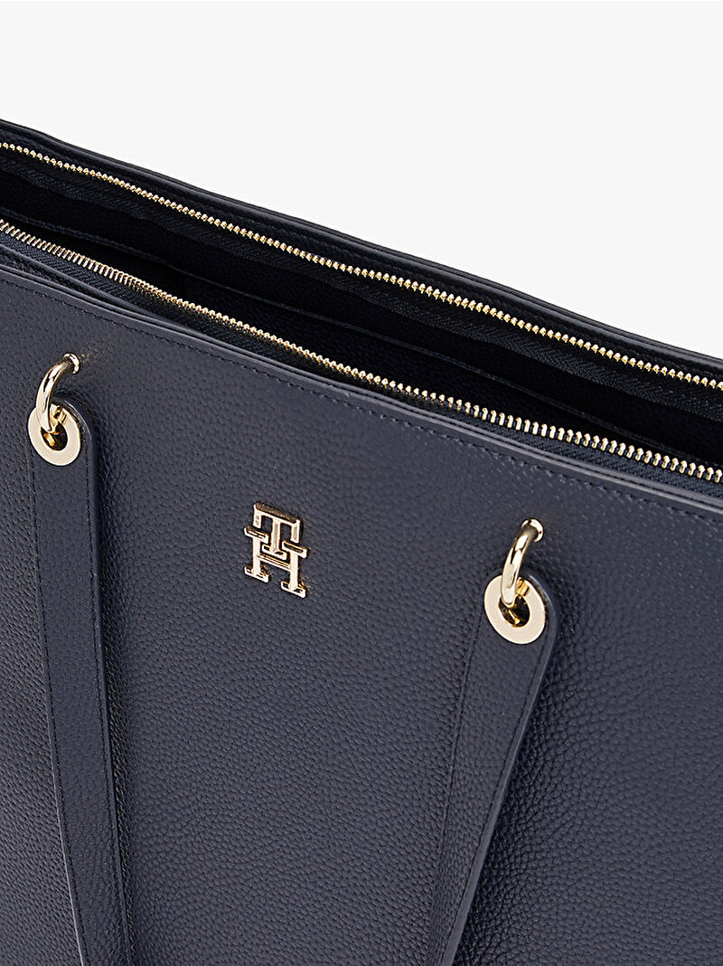 Kadın TH Emblem Tote Çanta Lacivert AW0AW15178DW6