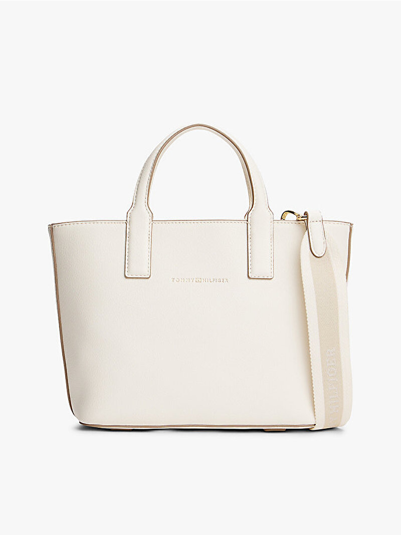 Kadın TH Logotape Mini Tote Çanta Bej  AW0AW17448Z00