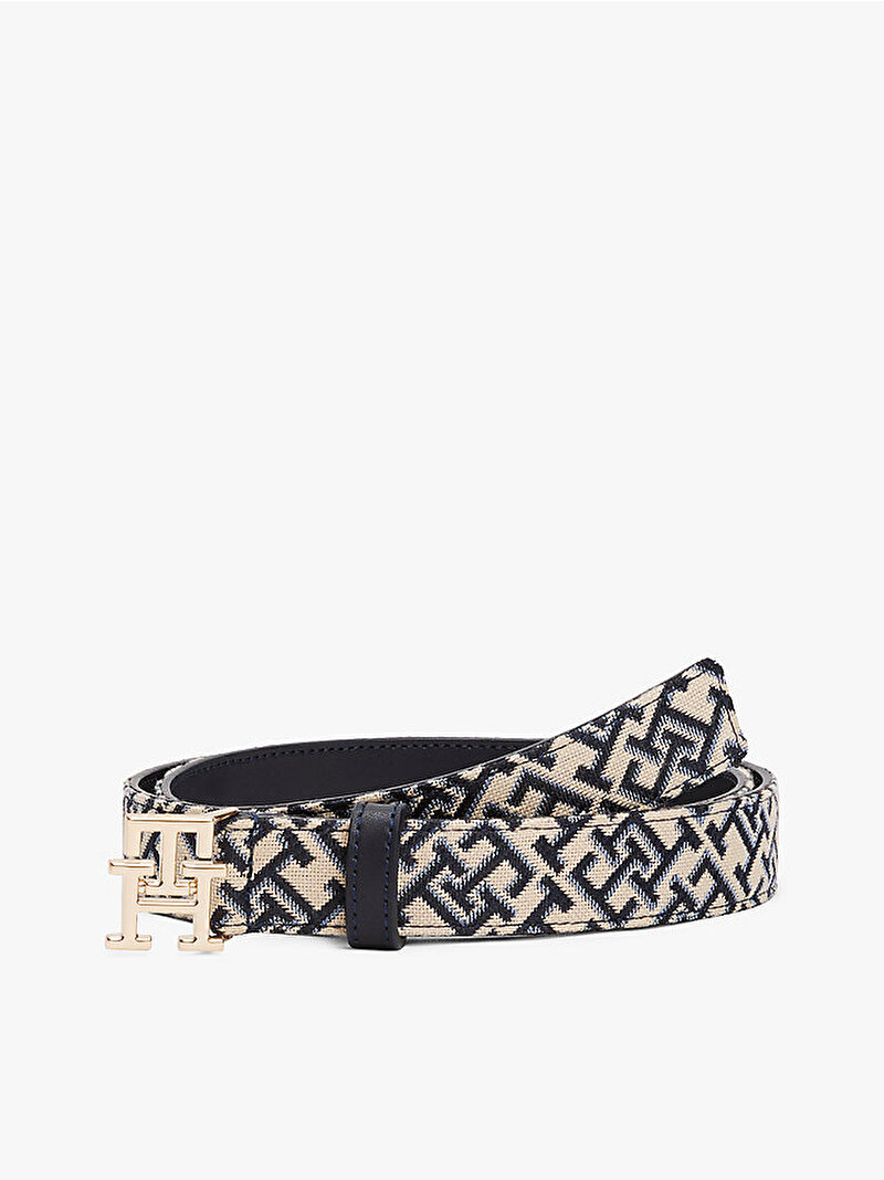 Kadın TH Jacquard 2.5 Kemer Lacivert AW0AW17497DW6