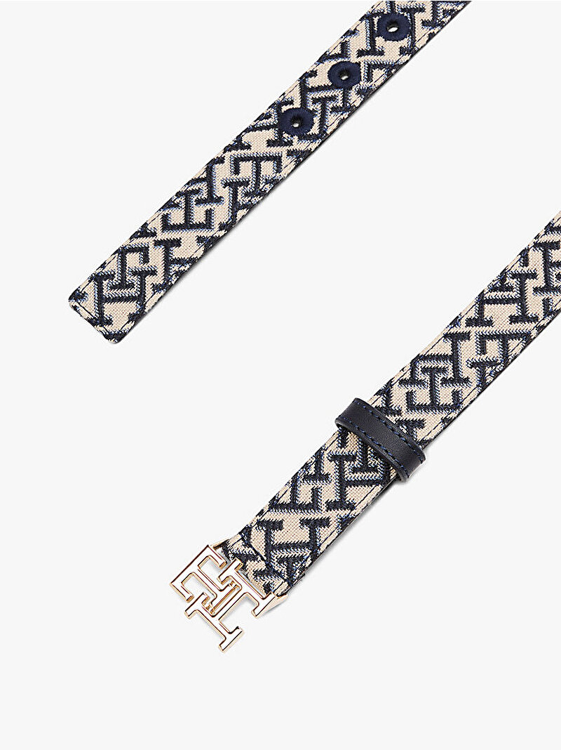 Kadın TH Jacquard 2.5 Kemer Lacivert AW0AW17497DW6