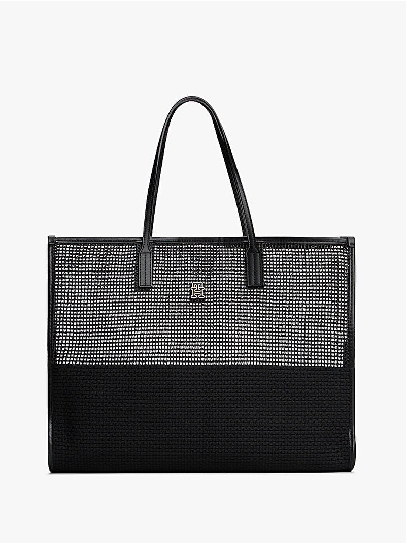 Kadın TH City Summer Tote Çanta Siyah AW0AW17640BDS