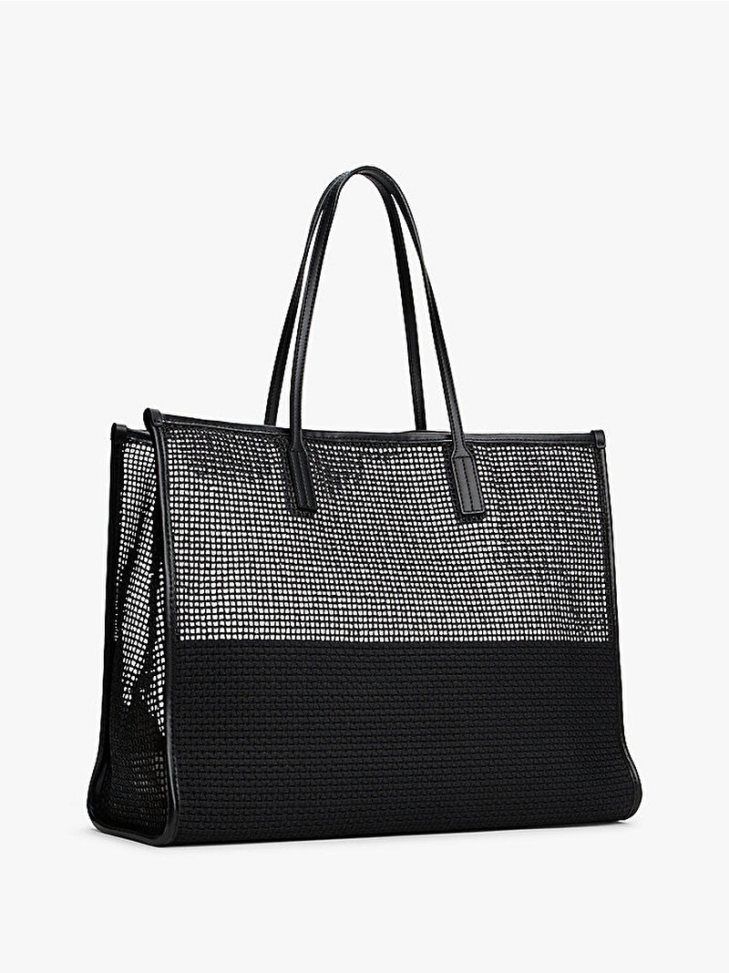 Kadın TH City Summer Tote Çanta Siyah AW0AW17640BDS
