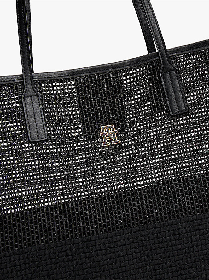 Kadın TH City Summer Tote Çanta Siyah AW0AW17640BDS