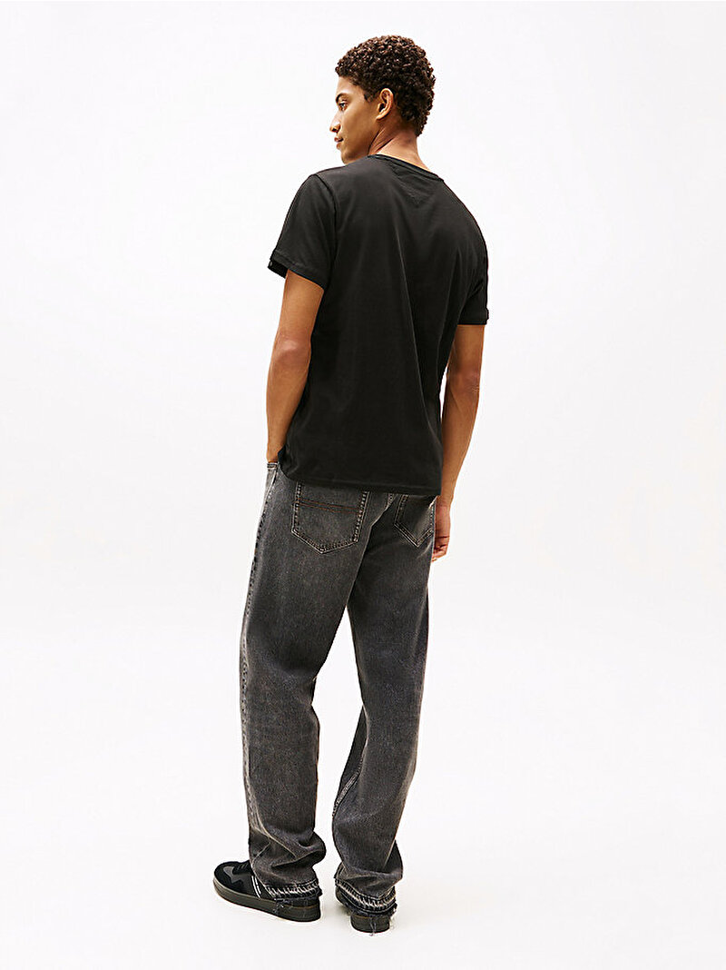 Erkek TJM Slim Essential T-shirt Siyah DM0DM20740BDS