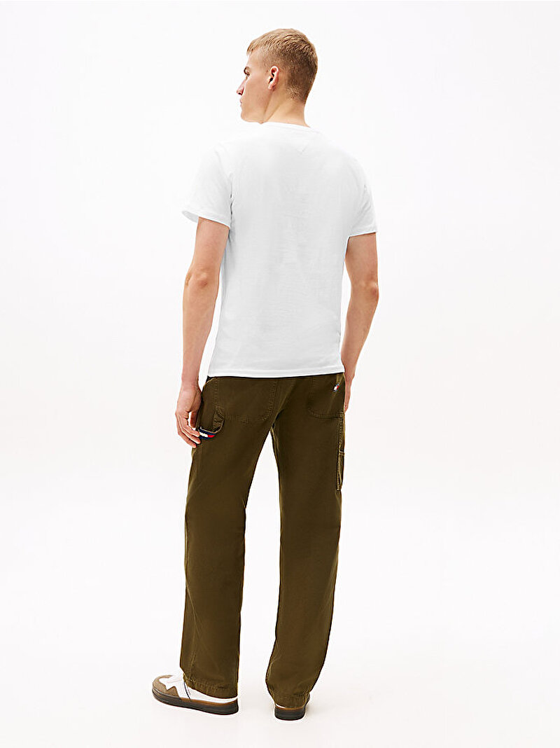 Erkek TJM Slim Essential T-shirt Beyaz  DM0DM20740YBR