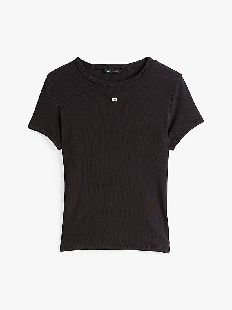 Kadın TJM Slim Essential T-shirt Siyah DW0DW17383BDS