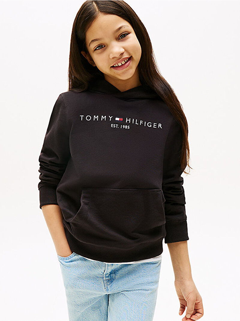 Çocuk Unisex Essential Hoodie Siyah KS0KS00213BDS