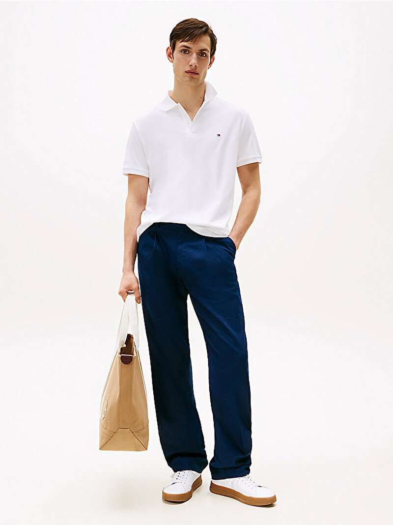 Erkek Liquid Cotton Essential Polo T-shirt Beyaz  MW0MW35585YBR