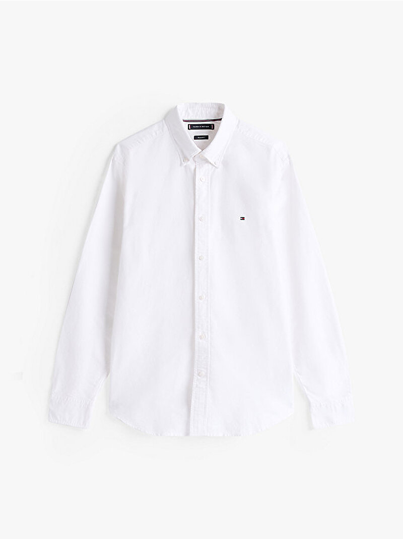 Erkek Solid Heritage Oxford Gömlek Beyaz  MW0MW35774YBR