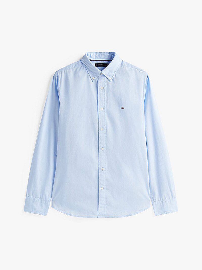 Erkek Core Flex Poplin Gömlek Mavi  MW0MW39988C3Q