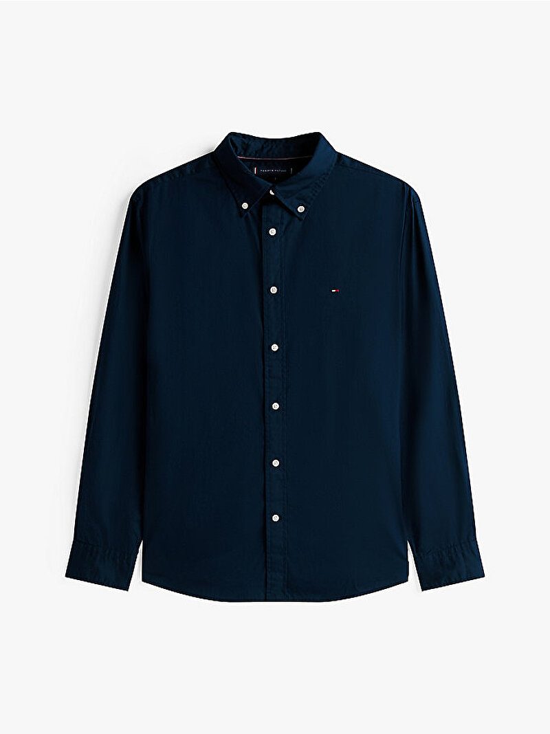 Erkek Core Flex Poplin Gömlek Lacivert MW0MW39988DW5
