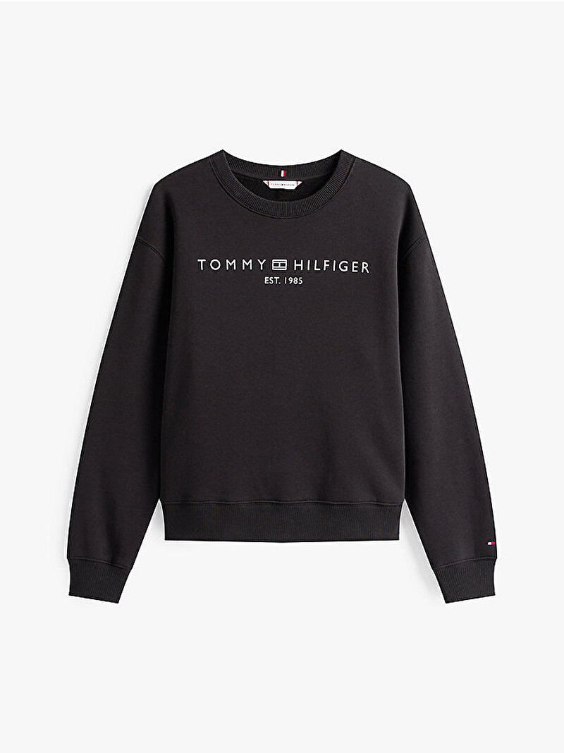 Kadın Modern Regular Corp Logo Sweatshirt Siyah WW0WW39791BDS